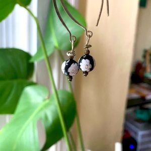 SOLD Flower Dangle Earings